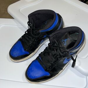 Size 10.5 - Air Jordan 1 Mid Black Hyper Royal